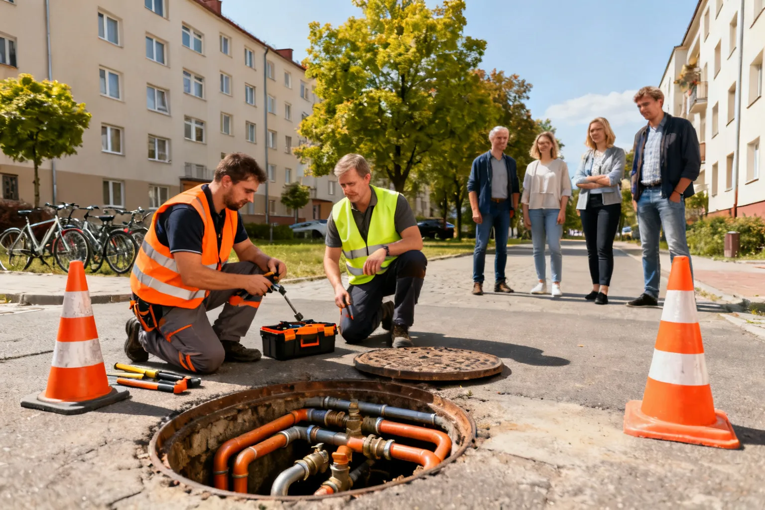 Przerwa ciepłej wody Gdynia 14 września — prace na ul. płk. Dąbka
