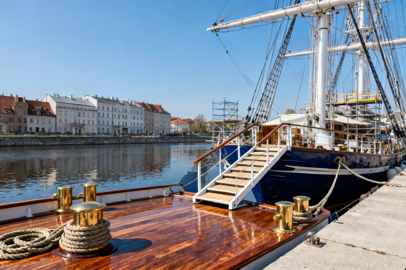 Dar Młodzieży Szczecin Łasztownia — plan na statek‑muzeum