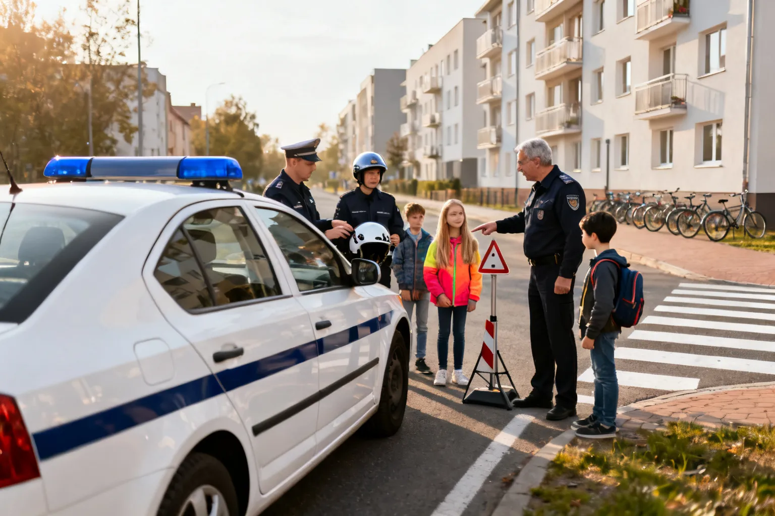 Policjanci ruchu drogowego edukują uczniów w Gdyni